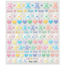 42Model Sticker Nail Decal 3D Adhesive Patch,Smile/Animal/Flower Nail Art Decorations Manicure Sticker Easter Day Design Decal-