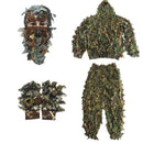 Sniper CS Bionic Camouflage Suit Men 3D Maple Leaf Ghillie Suits Jungle Woodland Hunting Clothes Invisible Camo Full Set