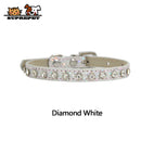 SUPREPET Diamond Rhinestone Shining Dog Cat Collar Pu Leather Collar Puppy Small Cat Collar Dog Cat Accessories for Chihuahua