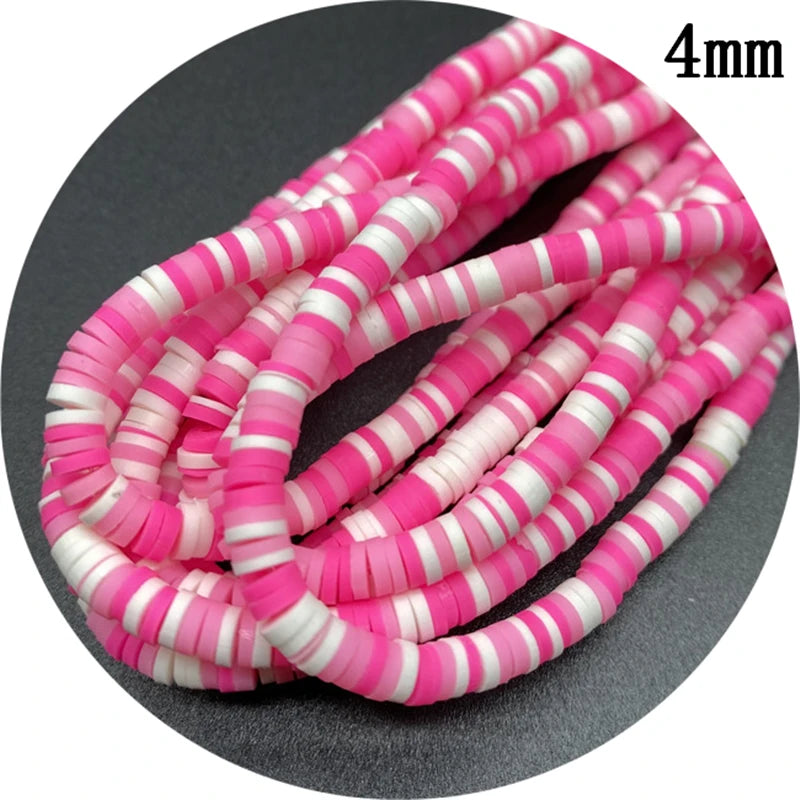 400pcs/Lot 3/4/5/6mm 16inch Round Slice Clay Beads Spacer Beads Polymer Clay Beads For Jewelry Making DIY Handmade Accessories
