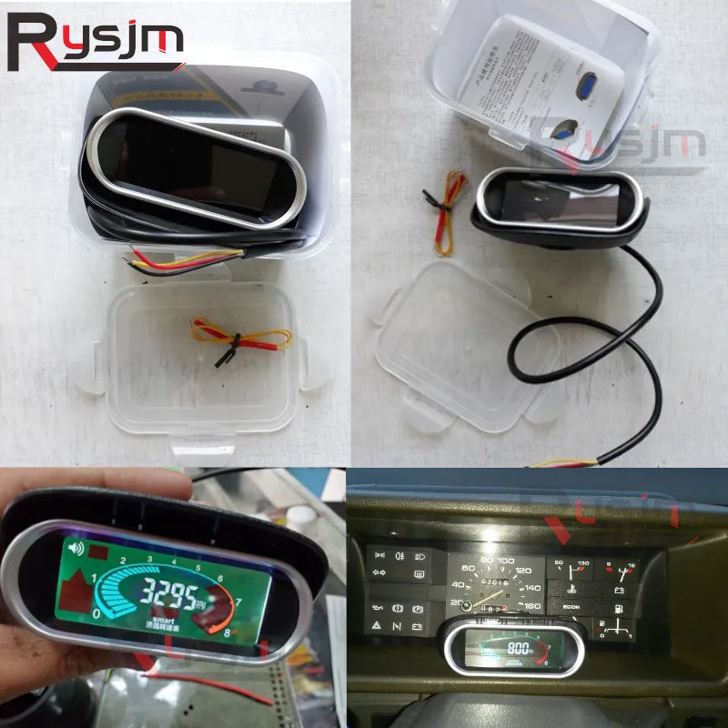 High Quality Universal Auto Car LCD Tachometer Digital Engine Tach Gauge Car Motorcycle rpm meter 12/24v Ship From Russia