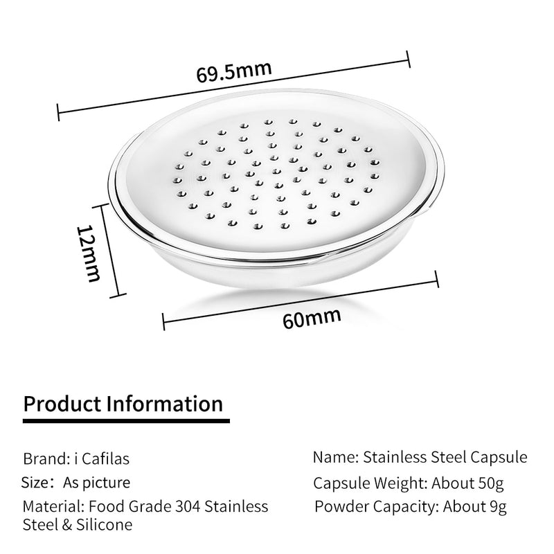 ICafilas For Philips Senseo Coffee Capsule caps coffee machine Stainless Steel Coffee Filter Tools hard capsules