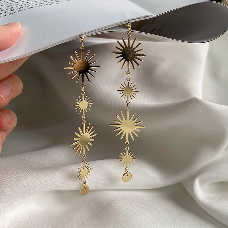 The New Trend Of 2021 Long Tassel Earrings Woman Simple Small Ear Line Personality Advanced Sense Temperament All Match Earrings