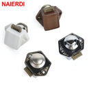 NAIERDI 10PCS Camper Car Push Lock Diameter RV Caravan Boat Motor Home Cabinet Drawer Latch Button Locks Furniture Hardware