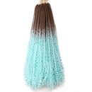 Saisity Ombre Synthetic with Split Ends Goddess Box Braids Crochet Hair Extensions With End Bohemian Box Braiding Hair