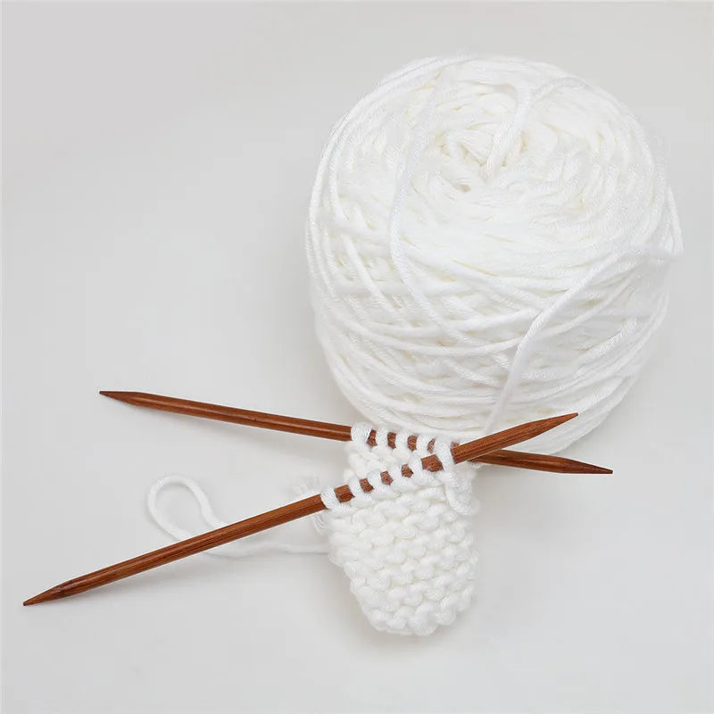 75 Pcs 20cm Double Pointed Carbonized Bamboo Knitting Needles Knit Yarn Weave Craft Mix 15 Sizes 2.0-10mm Crochet Needles Set