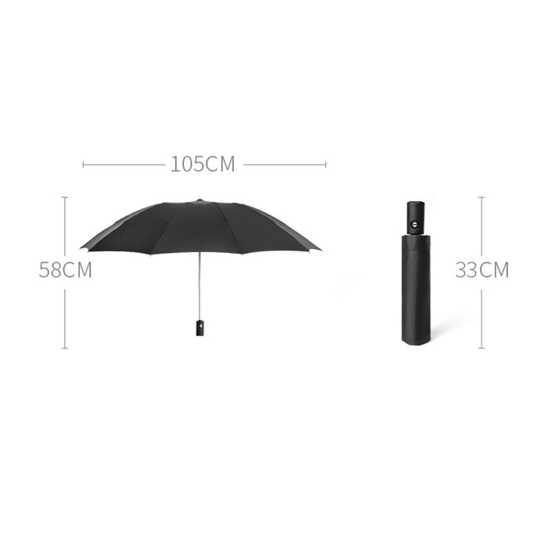 UV Automatic Umbrella With Reflective Strip Rain Wind Resistant Trip Sun Reverse Umbrellas Folding Umbrella For Drop Ship