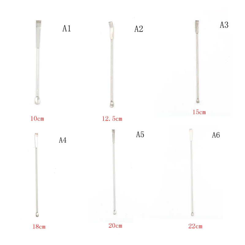 New Style 10cm-22cm Stainless Steel Medicinal Spoon Spatula Shovel Head Experiment Pharmacy Laboratory Teaching Use