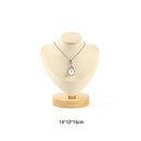 Bamboo and Wood with Microfiber Cloth Jewelry Display Stand Necklace Ring Display Stand Bracelet Earrings Display Jewelry Stand