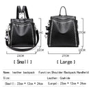 2020 New Women Genuine Leather Backpack Rivet Multifunctional Backpack Female Travel Bag Teenage Girls Fashion Schoolbag Mochila