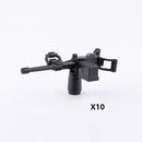 WW2 Military Weapon Building Blocks Maxine U.S. M1919A4 Heavy Machine Guns Japanese Army Figure Accessories Educational Toy C237