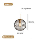 Modern Glass Pendant Lights Gold Black Hanging Lamps For Ceiling Dining Table Bedroom Dining Room Glass Ball Pendant Lighting