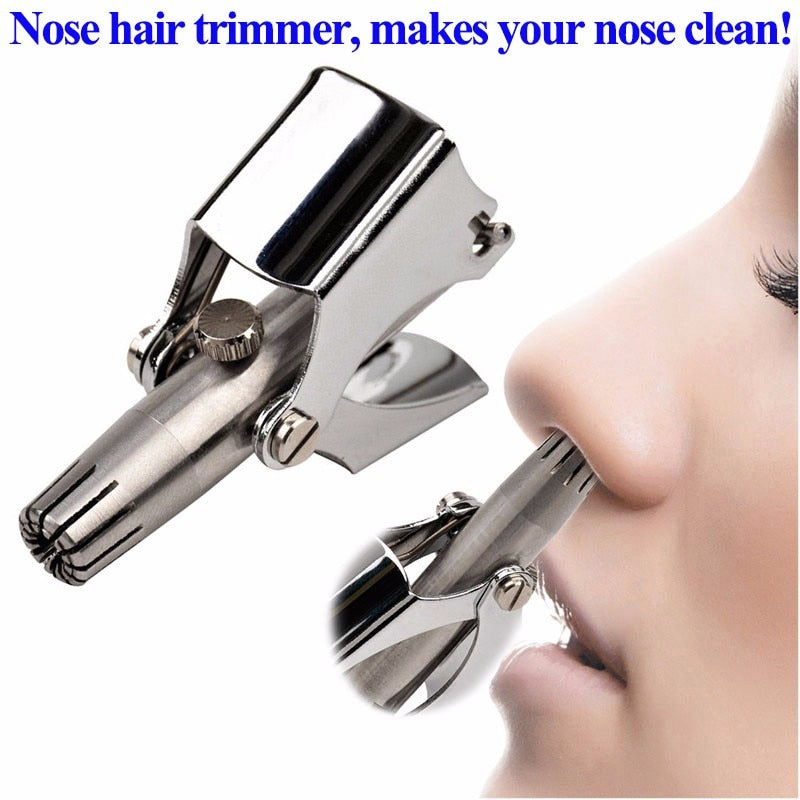 QSHAVE Stainless Steel Ear Nose Trimmer Razor Safety Care Beauty Nose Manual Body Trim Washable Nose Hair Tool Men And Women
