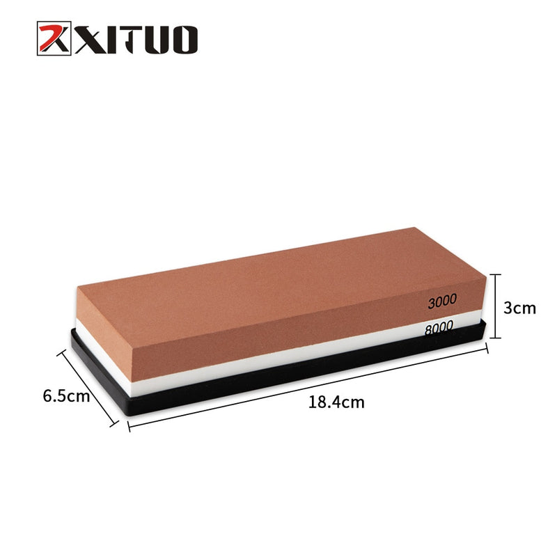 XITUO Kitchen Knife Sharpener Whetstone Quick Sharpening Stones  Water Grinding Stone 2-IN-1 2000 5000 10000 grit Accessories