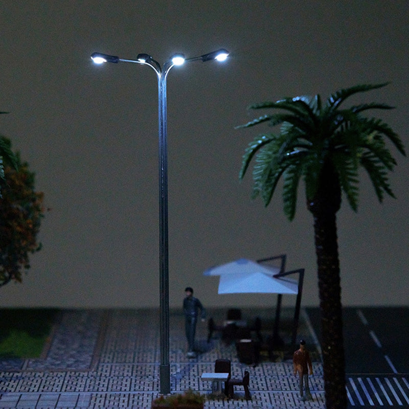 5pcs Model Railway Train Led Lamp Lighting Diorama-light Sand Table Scene Display Garden Street Four Heads Micro Landscape