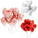 10pcs 18inch Rose Gold Love Heart Shape Foil Balloons Wedding Birthday Party Decorations Aluminum Foil Ballons Air Balls Globos
