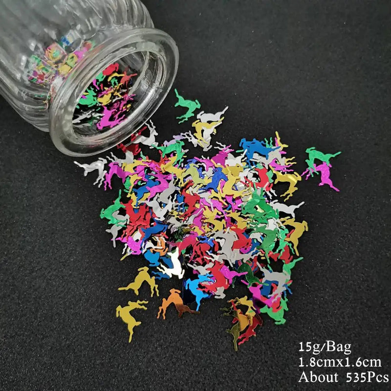 15g Cat Dog Confetti Spider Bat Sequin DIY Animal Theme Party Table Decoration Halloween Black White Purple Festival Supplies