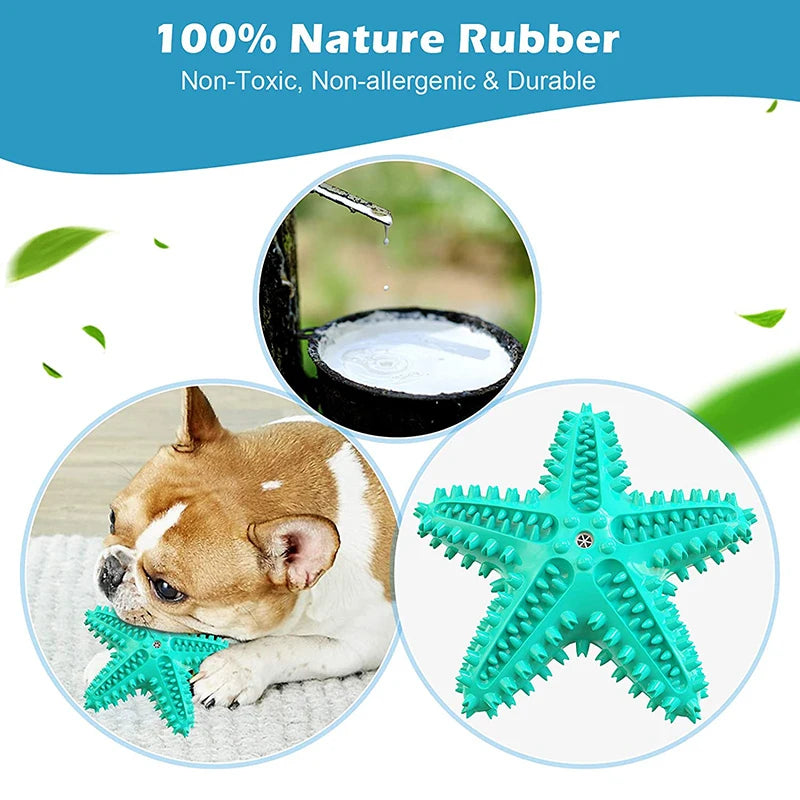 Benepaw Durable Dog Chew Toys For Aggressive Chewers Rubber Squeaky Pet Toys Toothbrush For Small Medium Big Dogs Puppy Teething