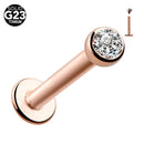 1Pc F136 Titanium 16G 1.5-4mm  Cz Gem Tragus Lip Ring Monroe Ear Cartilage Earring Piercing Labret Tragus Cartilage Earring