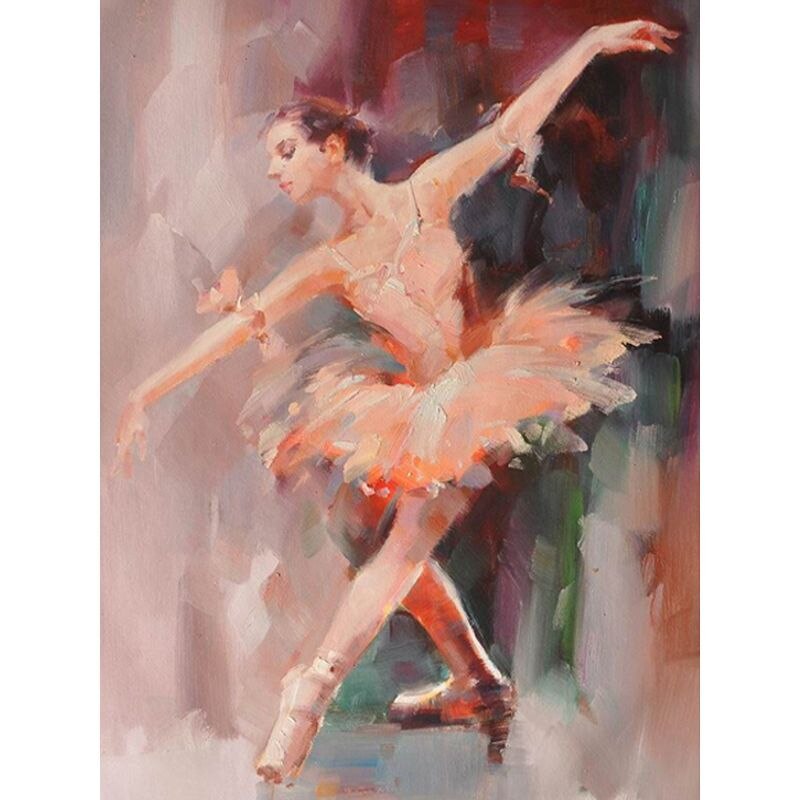 RUOPOTY Frame Ballet Dancer Figure DIY Painting By Numbers For Adults Diy Artcraft Oil Paints By Numbers Framed Drawing Artwork