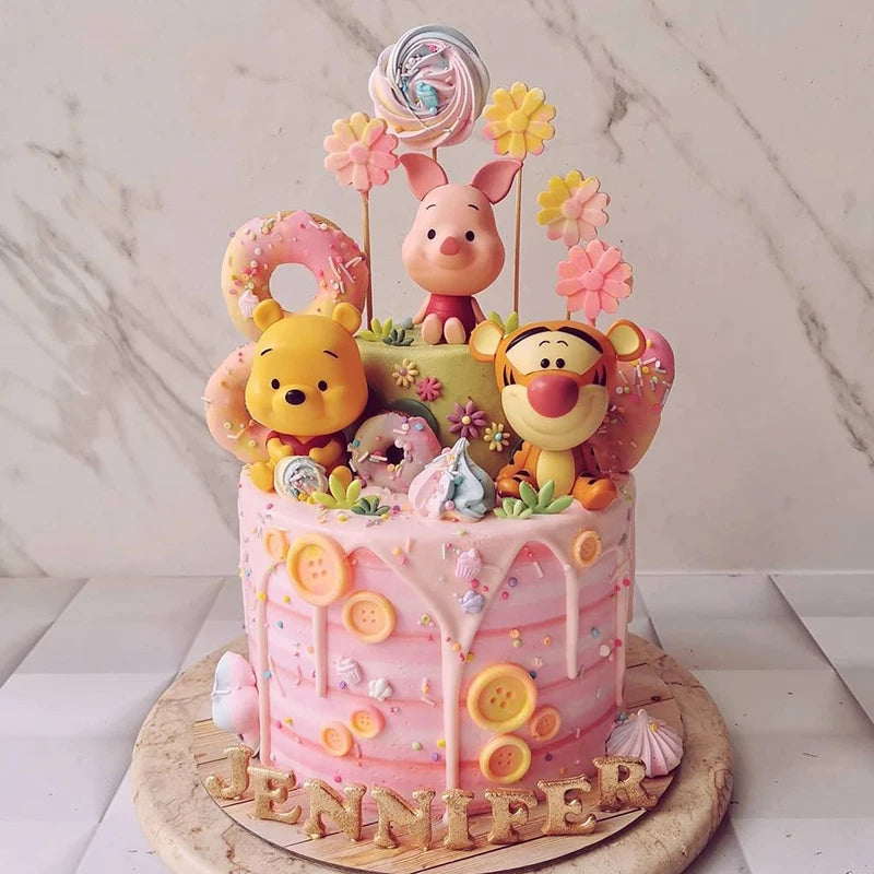 Disney Children's Birthday Cake Decoration Winnie the Pooh Piglet Pig Tigger Birthday Articles Home Decoration