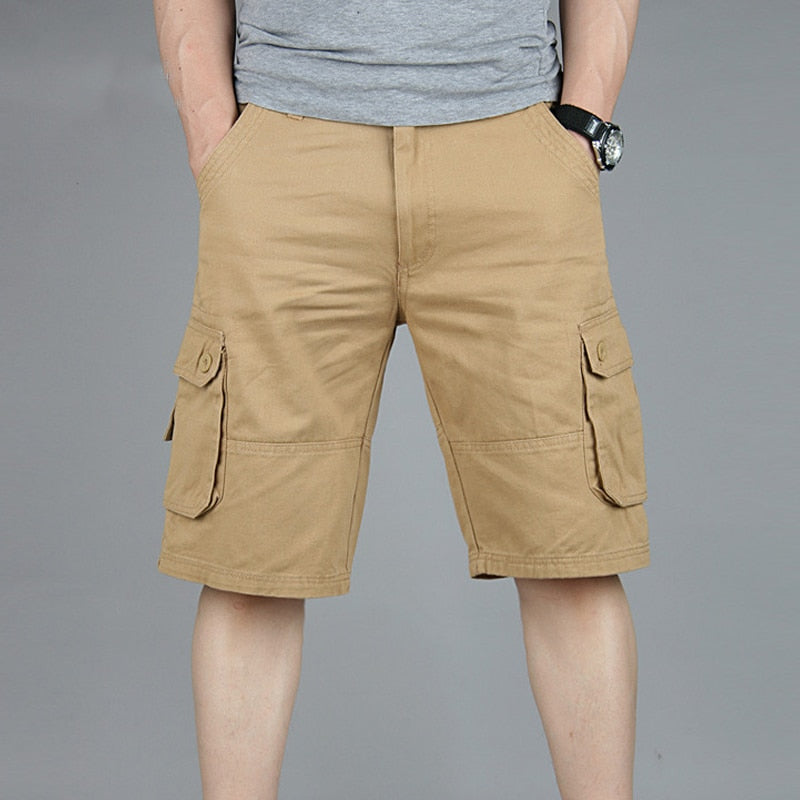 Cargo Shorts Men Summer Casual Mulit-Pocket Shorts 2023 Men Joggers Shorts Trousers Men Breathable Big Tall 42 44 46 Large Size