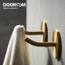 Dooroom Brass Punch Free Bearing Hooks Bathroom Indoor Kitchen Hallway Wall Clothes Hooks Wall Hangings Row Hooks Nordic