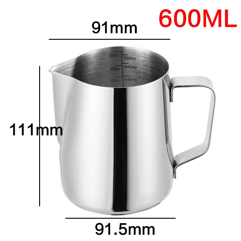 Stainless Steel Milk frothing Jug Espresso Coffee Pitcher Barista Craft Coffee Latte Milk Frothing Jug Pitcher 350 600 1000ml