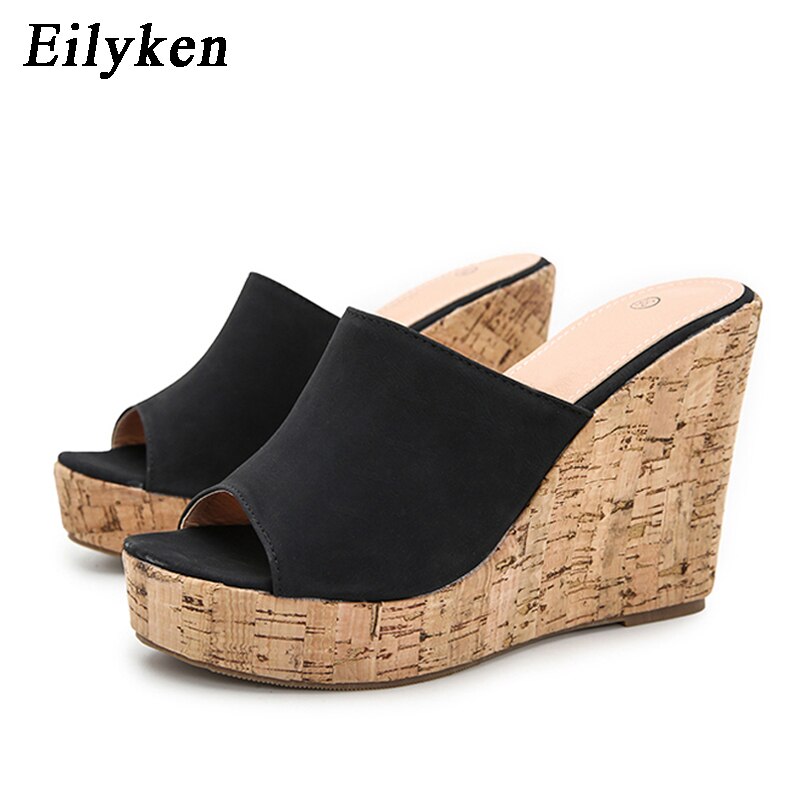 Eilyken 2023 New Summer Casual Cozy Platform Wedges Heels Slippers Ladies Fashion Open Toe Roman Women&