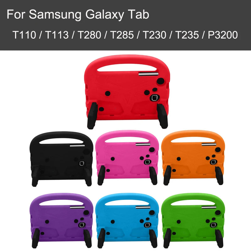 EVA Portable Stand Kids Safe Shockproof Tablet Cover For Samsung Galaxy Tab A 4 3 Lite 7.0 T280 T285 T110 T113 T230 P3200 Case