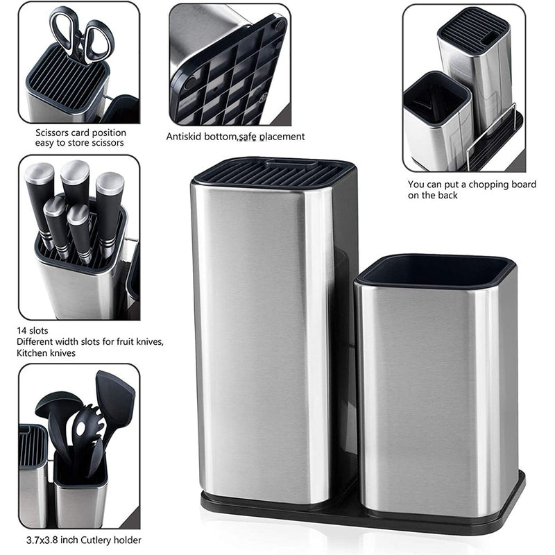 Myvit Knife Stand Holder For Kitchen Knife Stainless Steel Cooking Knife Holder Stand Block High End Kitchen Accessories