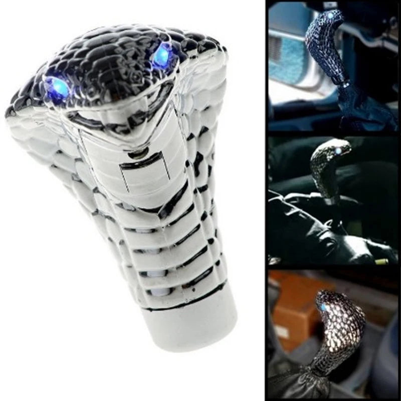 Cobras Snake Shape Car Gearbox Handle With LED Light Gear Levers Knob Car Modification TD326