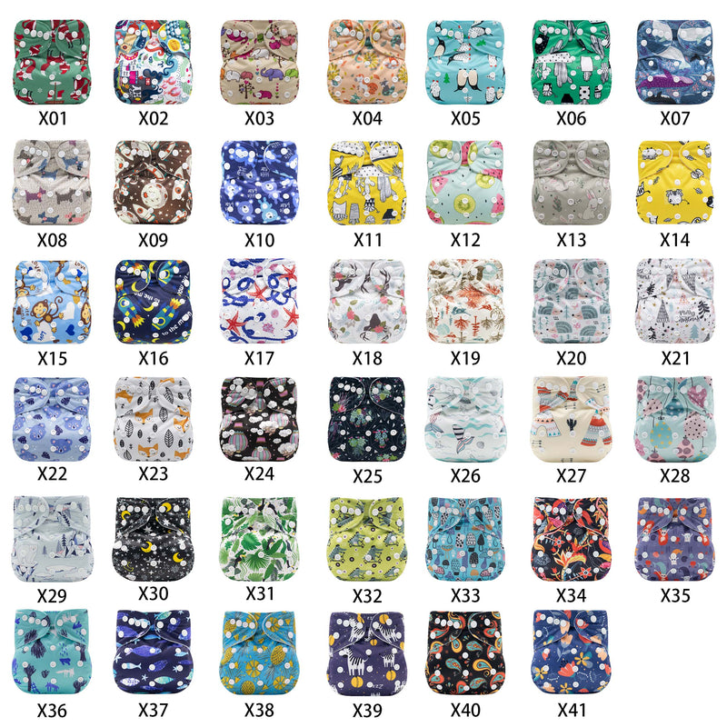 [Mumsbest] Washable Baby Coth Diaper Kids Panties Ecological Reusable  Unisex MCN Boys Girls Pocket Nappy Cover 3-15kg 3-15KG