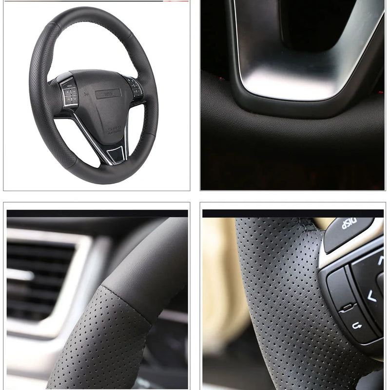 Customized Original DIY Car Steering Wheel Cover For Seat Leon Alhambra Toledo 2011 2010 2012 Leather Braid For Steering Wheel