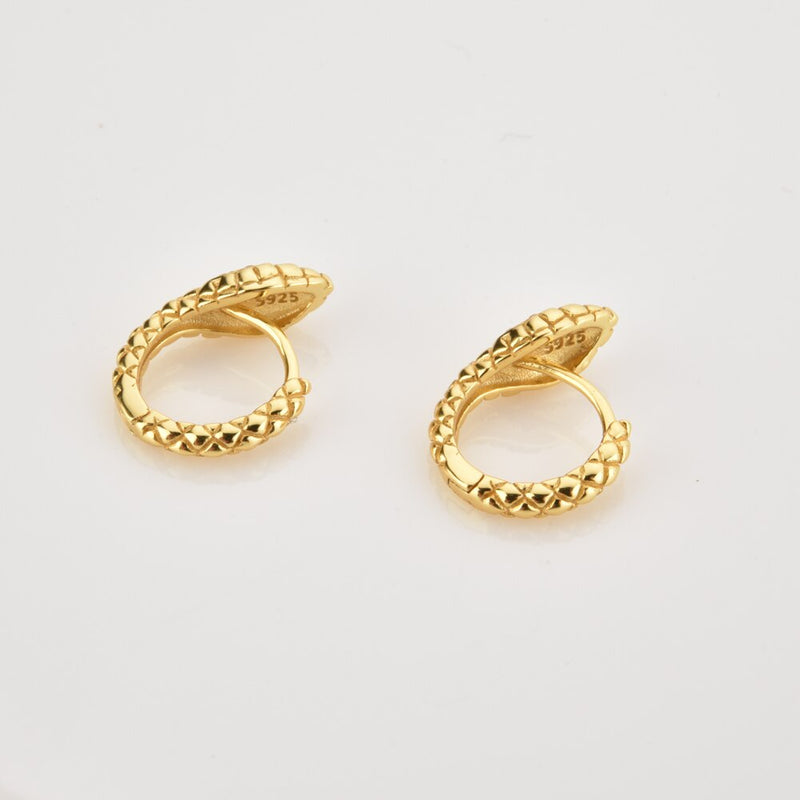 ANDYWEN 925 Sterling Silver Gold Snake Circle Huggies Hoops Women Fashion Luxury Jewelry 2020 Rock Punk Crystal Loops Piercing