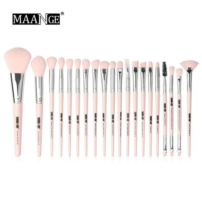 MAANGE Pro 12/20pcs Makeup Brushes Set with Bag Powder EyeShadow Blending Eyeliner Eyelash Lip Portable Brush Set For Make up