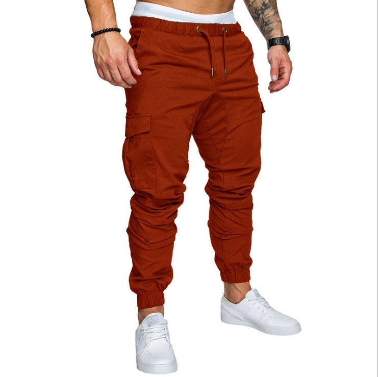 Autumn Men Pants Hip Hop Harem Joggers Pants 2022 New Male Trousers Mens Joggers Solid Multi-pocket Pants Sweatpants M-4XL