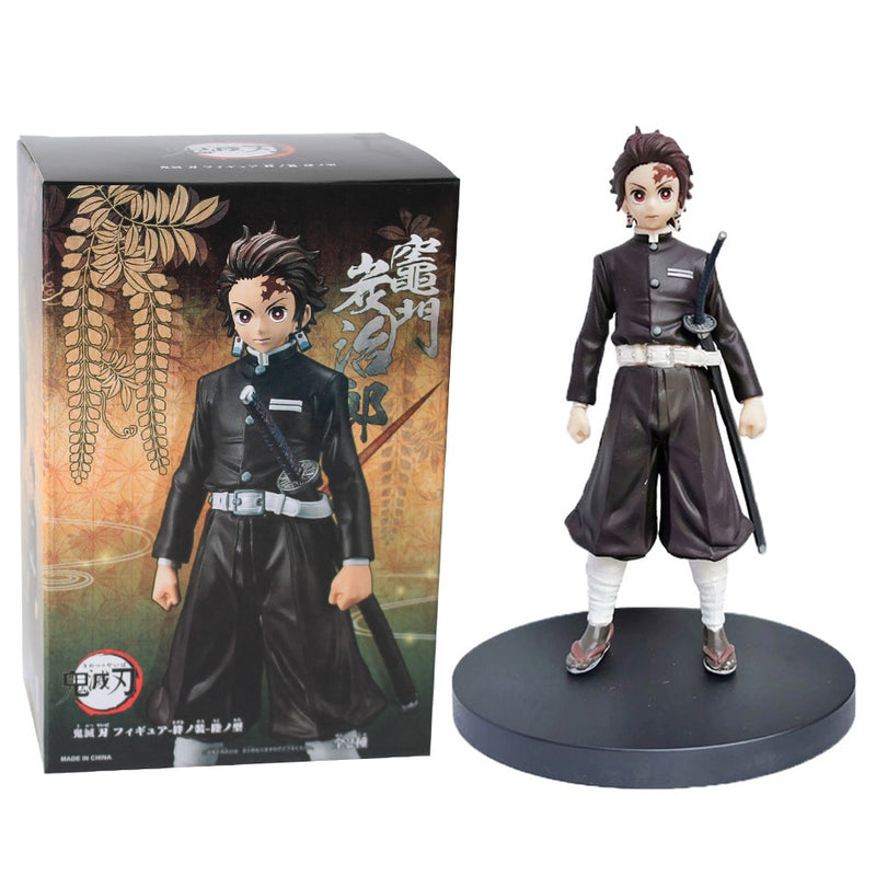 Anime Demon Slayer Figure Kamado Tanjirou Nezuko Action Figures PVC Model Toys Zenitsu Figurine Inosuke Kimetsu No Yaiba Figura