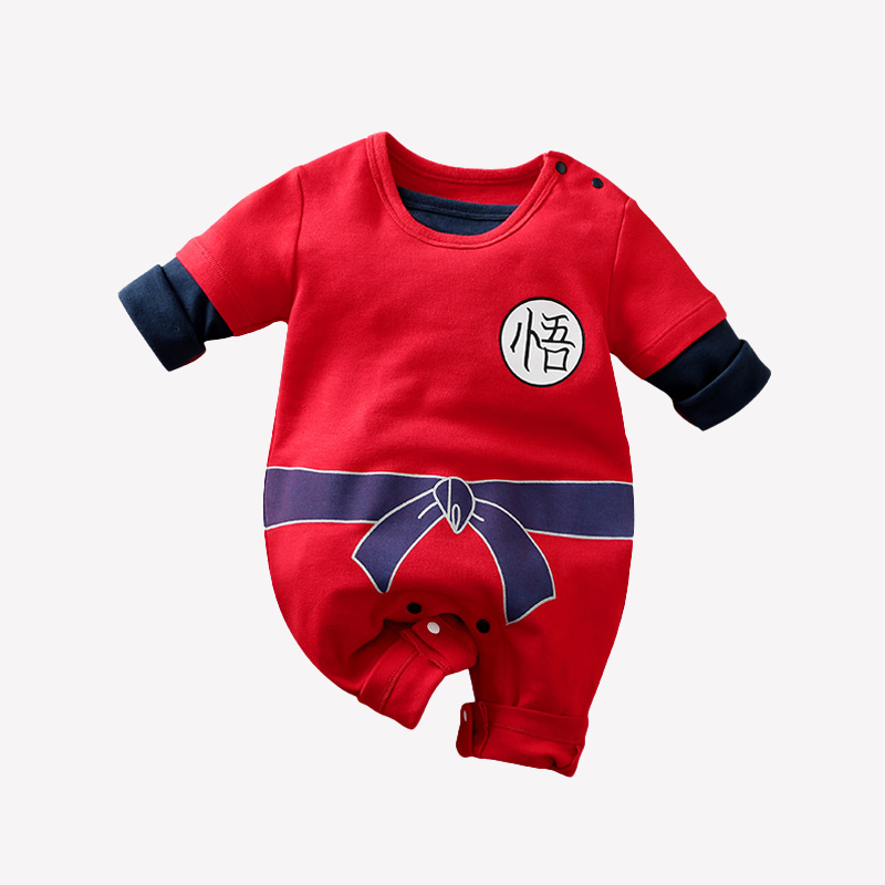DBZ Anime Clothes Newborn Baby Boy Costume Organic Cotton Halloween Children Overalls New Born Clothing Infant Romper Onesie