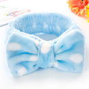 OMG Coral Fleece Hairband Soft Bow Headbands For Women Cute Hair Holder Hairbands Hair Bands Wash Face Nignt Hair Accessories