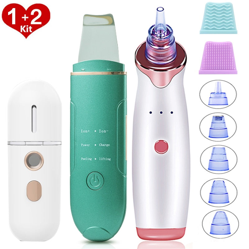 RUBYONLY Ultrasonic Skin Scrubber Deep Face Cleaning Machine Peeling Shovel Facial Pore Cleaner Ultrasonic Cleaner