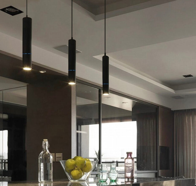 LED Modern Pendant LIght tube Macaron Pendant Lamp Counte stroe Room Kitchen light fixtures hanglamp luminaire