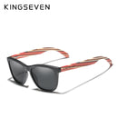 Genuine KINGSEVEN New Fashion Trend Design Women Sunglasses Men Gradient Multi Color Natural Wood Mirror Lens Sun Glasses Oculos
