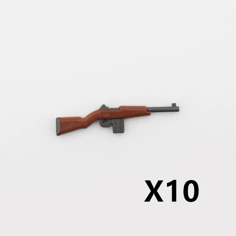 WW2 Military Weapon Building Blocks US Army Figures Guns Two-color Printing M1 Rifle M1A1 Submachine Gun Accessories Toys C270