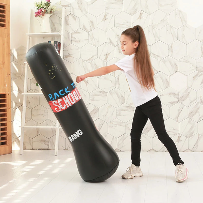 1.2/1.6M Inflatable Boxing Punching Bag for Adult Children Boxing Equipment Sandbag BoxingTraining Column Target Stress Relief