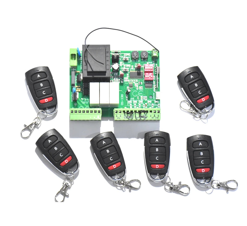 110v or 220VAC Professional Sliding Gate Garage Door Controller Receiver Rolling code Remote control gate opener plate card