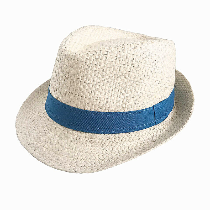 Children Sunhat Kids Summer Beach Straw Hat Jazz Panama Trilby Fedora Hats British Cap Breathable Baby Hats Girls Boys Sunvisor