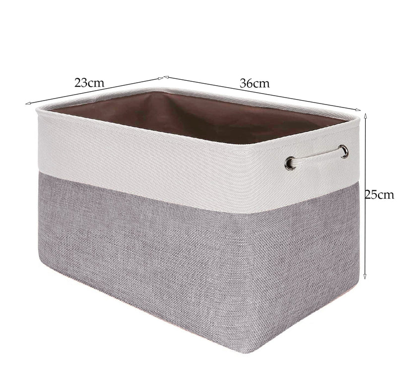 Cotton Linen Folding Storage Baskets Kids Toys Organizer Clothes and Sundries Storage Box Cabinet Storage Bag Laundry Basket