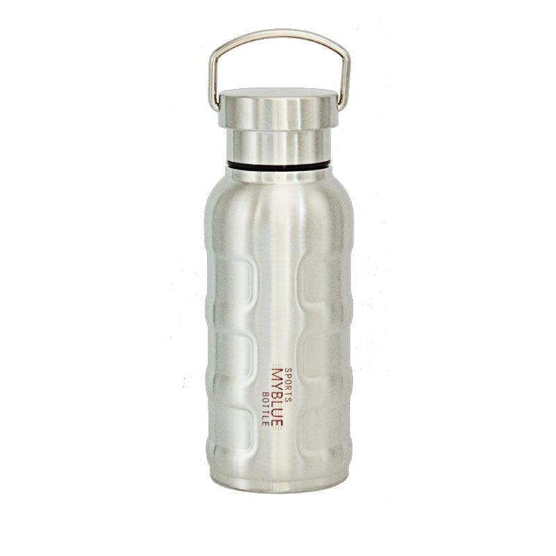 Brand Design Single Wall Stainless Steel Sports Water Bottle BPA Free Portable GYM Cola Flask Hammer Point Shaker Kettle