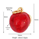 3D Fruit Strawberry Grape Mango Pineapple Water Melon Cherry Banana Charm Pendant , Jewelry Necklace Bracelet Making Supply M15